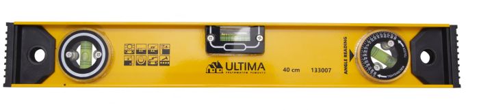 Уровень алюминиевый "Ultima" 400 мм 3 глазка усиленный