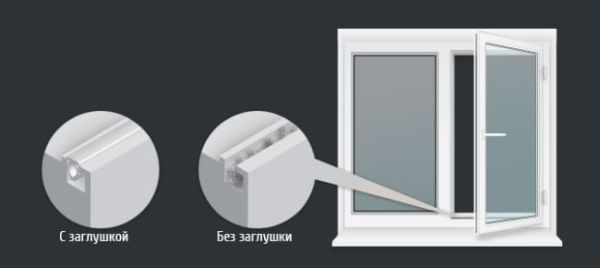 Заглушка паза штапика (пыльник) сер.